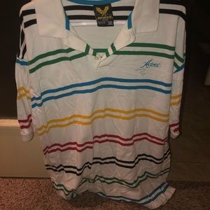 Avirex multi stripe polo